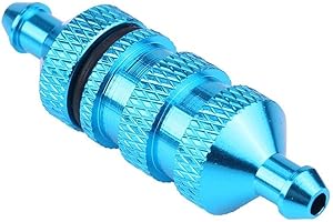 V GEBY Filtre à Essence RC, Filtre à Essence Nitro en Aluminium en Aluminium Allié, Adapté pour Les pièces de Mise à Niveau de Voiture de Buggy sur Chenilles RC au 1/8 1/10(Or)