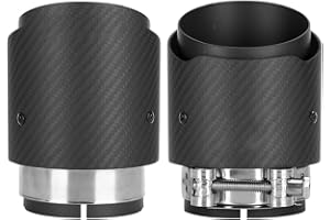 aqxreight Punta del Tubo di Scarico Opaca della Coda della Coda Dell'uscita di Ingresso 101mm della Fibra di Carbonio da 80 Mm per CX5 CX4 (Tutto Nero Opaco)