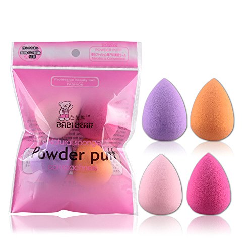 Ularma 4pcs Pro Beauty Flawless Makeup Blender Foundation Puff Multi Shape Sponges