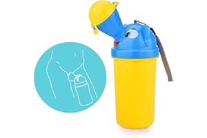 YINUODAY Portátil bebé niño orinal reutilizable Pee entrenamiento taza de emergencia inodoro para camping coche viaje para niños y niñas (Amarillo)