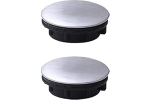 INSPUTOL 2pcs évier Ruban Trou Couvercle en Acier Inoxydable Robinet Trou Couvercle évier Plaque Bouchon Bouchon obturateur pour Salle de Bain Cuisine (Trou d'installation pour 0.98-1.18in/25-30mm)