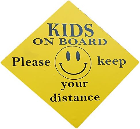 Honeey 2x Kids Baby on Board EXTERNAL Sticker Vehicle Window Back door Warning Sign Decal Vinyl Driving