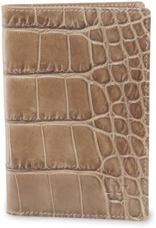 David Hampton Serengeti Crocodile Print Leather Passport Holder