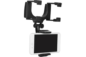 Samochodowy uchwyt na telefon komórkowy, regulowany uchwyt na telefon z lusterkiem wstecznym uniwersalny uchwyt lusterka wstecznego do iPhone'a Samsung HTC GPS Smartphone