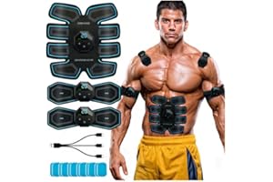 ETROBOT ABS Trainer Muscle Stimulator - EMS Muscle Stimulator, 10 Modes & 20 Intensities Abs Workout Equipment, Tactical X Muscle Toner Full Body Ab/Hip Trainer for Men Women