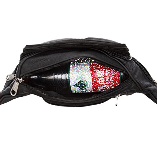 Gürteltasche Doggy Bag Sporttasche Bauchtasche Hüfttasche schwarz echtes Leder - 7