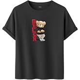 Unisex Oversize Relax Bear Grafik Baskılı Pamuklu Tiş&ouml;rt, Streetwear Tarzı, Premium Baskı