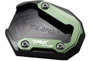 GENERICO RAIMTO Per TRK702X TRK702 2022 TRK 702X TRK 702 2023 2024 Motorcycle Kickstand Piede Lato Stand Estensione Pad Piatto di Supporto (verde)