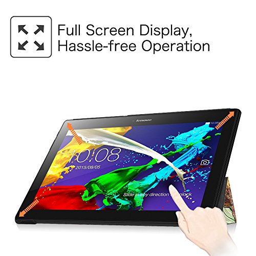 Fintie Lenovo Tab 2 A10-30 / Tab 2 A10-70 / Tab 3 10 Plus Hülle – Ultra Slim Superleicht Schutzhülle Tasche mit auto Sleep / Wake Funktion für Lenovo Tab 2 A10-30 / A10-30L / A10-30F / Tab 2 A10-70 / A10-70L / A10-70F / TAB3 10 Plus / Tab 3 10 Business 10,1 Zoll Tablet, Liebesbaum - 4