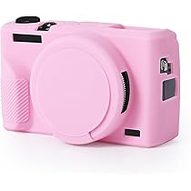 Étui Pour Canon PowerShot G7X Mark III – Coque Dure + Housse Silicone Souple Avec Capot D'objectif Amovible (Rose)