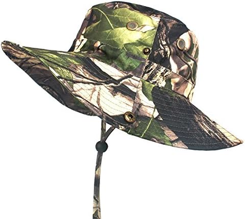 Artitan Hunting Fishing Hat Waterproof Sun Hats Adults Camo Boonie Cap with Wide Brim for Men Fishing Camping Hiking Travel Adventures