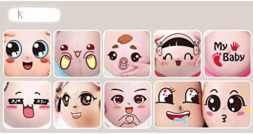 GAOLILI Big Belly Stickers Photo Stickers Photo Portrait Pregnant Women Pregnant Props Creative Funny Stickers Belly Photo Stickers ( Color : K )