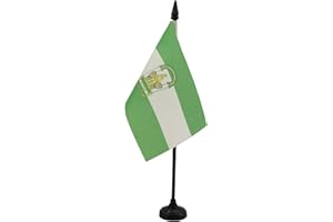 AZ FLAG Bandera de Mesa de Andalucía 15x10 cm - Banderina de Despacho Andaluza 10 x 15 cm
