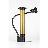 Smartizi Al&uuml;minyum G&ouml;vdeli Bisiklet Hava Pompası &ndash; Kompakt, Paslanmaz ve Dayanıklı (20 cm, Altın)