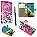 Produktbild Kamal Star® LG G4C / LG Magna 5.0'' inch PU LEDER FLIP CASE COVER HÜLLE ETUI TASCHE SCHALE + STYLUS (Purple Butterfly Book)