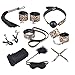 Produktbild Hieha Fifty Shades of Grey SM Plüsch 10 Stück Sex Werkzeuge Fesseln Bondage Bett Set Kit Schlüssel Leopard Schwarz