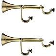 SNUNGPHIR Badri'S Brass Heavy Double Support (Concealed) For Curtain Rod - Pack Of 2 Pieces