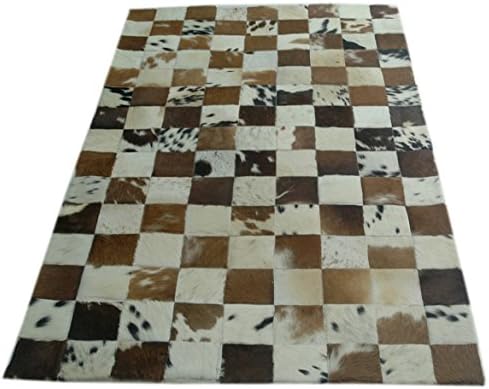 Handmade Cowhide Patchwork Rug - Beautiful Hair on Carpet - Luxurious Rug - R-21