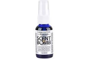 Scent Bomb 100% Concentrated Air Freshener Car/Home Spray [Choose The Scent] (Clean Cotton, 1 Bottle)