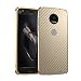 Produktbild Moto G5S Hülle,Grandcaser Aluminum Bumper + Carbon Fiber Acrylic Back Cover [2 in 1] Anti-Kratzer Stoßfest Hybride Schutzhülle für Motorola Moto G5S-Gold
