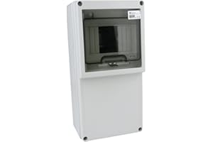 DOKTORVOLT Distributore di corrente IP65, 5 moduli, scatola di distribuzione per ambienti umidi, scatola dei fusibili, a parete, 6.8200 M-L 1135