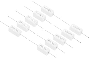 PATIKIL Resistenze 0,22 Ohm, 10Pz Resistenze in Ceramica Cemento 5W Kit Resistenze in Ceramica Cemento Tolleranza 5% per Adattatori Alimentazione, Audio, Computer, Schede Circuiti Tv