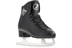 SFR Galaxy Figure Ice Skate with Pre-Sharpened Carbon Stainless Blade and Ergonomic Heel Design | Timeless and Elegant Women's and Men’s Ice Skating Nu-buck Sueded Feel Lining and Printed Side Details