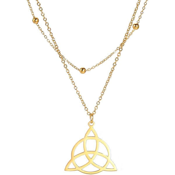 Heren kettingen, Keltische knoop Viking Snake hanger kettingen voor mannen - roestvrij staal Noors amulet met Ouroboros Triquetra knoop - Ierse mode vintage hiphop punk sieraden