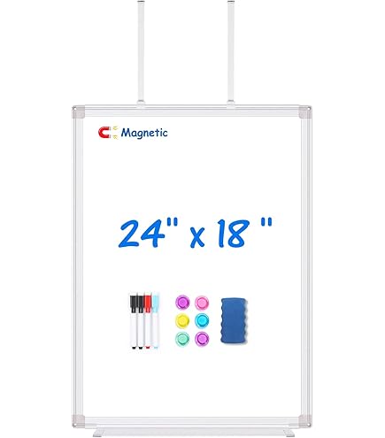 Over The Door Whiteboard - Dry Erase Board For Door With Adjustable 4 Heights Horizontal Vertical Installation White Board Office White Board Eraser Magnet 2 Markers 2 H - View #13