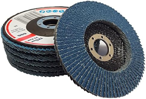 (Pack of 5) 60g 125mm 5" Zirconium Flap Discs for Metal Stainless Steel Sanding