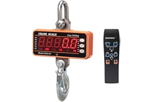 Toplionace 1000KG 2000LBS Digitalkranwaage, 1T Aluminium Hochleistungs Kompakt Hängewaage OCS-S1 Smart Type LED-Anzeige 0,5kg