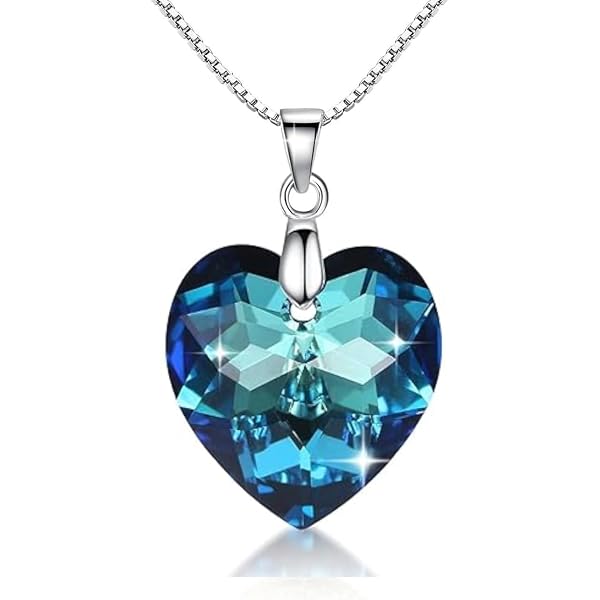 Infinite U Collana Donna Con Ciondolo Cuore In Cristallo E Zirconi – Argento Sterling 925, Lunghezza 45 Cm