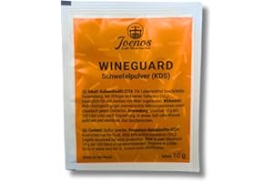 Joenos Wineguard Schwefelpulver, Kaliumdisulfit E224, Weinhilfsmittel, Made in Germany 10g
