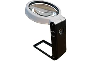 LIFE INNOVATION Lupa con Luz 10X 30X y 21 LED – Lupa de Gran Aumento para Personas Mayores, Lectura, Joyería, Monedas y Manualidades.