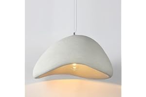 TOKTOP Suspension Luminaire Vintage Créativité, Ciment Abat-jour Décoration Lustre E27 Blanc Plafonnier Pour Salon Cuisine Salle à Manger Chambre, 40CM