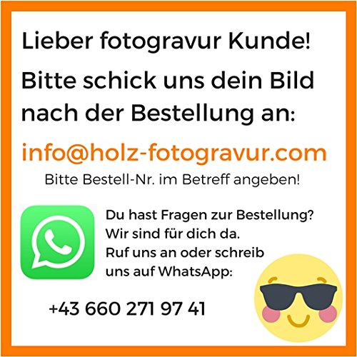 Bild aus Holz mit Foto-Gravur | persönliches Foto-Geschenk für die Freundin / den Freund | Geburtstagsgeschenk - 3