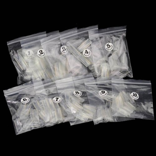 BestOfferBuy 500Stk. French Style Acryl Künstliche Falsche Fingernägel Spitzen Farblos - 3