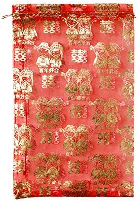 Wedding supplies , happy wedding candy bag happy wedding candy box gift bag Chinese candy bag (L)