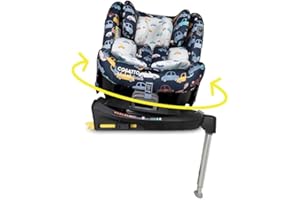 Cosatto All in All Rotate 360° Swivel Spin Car Seat - Group 0+123, 0-36 kg, 0-12years, ISOFIX, ERF, Anti-Escape (Beep Beep)