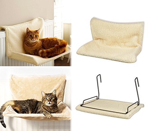 MEDIA WAVE store  29450 Panier de radiateur pour Les Chats Relax 46x30x26 cm Amovible et Lavable