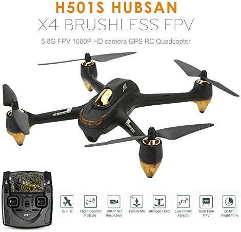 Koeoep H501S X4 Drone 4 Channel GPS Altitude Mode 5.8GHz Transmitter With 1080P HD Camera RC Quadcopter (Black)
