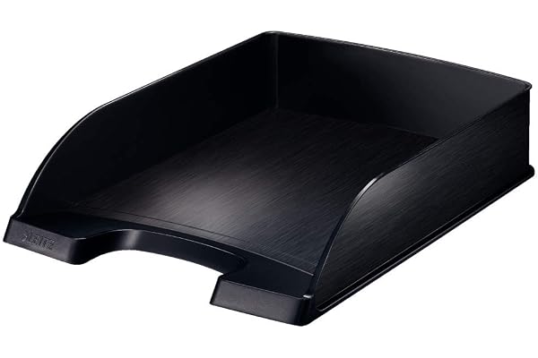 Leitz Corbeille à Courrier A4, Noir Satiné, Style, 52540094