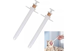 DOUKESH Tabletteneingeber Katze, Tablette Feeder, Medikamenten Feeder, Haustier Medikamenten Spritze, Wiederverwendbare, Pet Pusher Spritze, Haustier Pille Shooter Für Katzen Und Kleine Hunde, 2 Stück