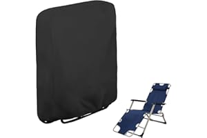 NyxSeat 1 funda plegable para silla de jardín, impermeable, de tela Oxford, para exteriores, funda protectora para muebles de jardín, para lluvia, nieve, polvo, protección UV