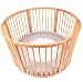 VERY LARGE WOODEN BABY PLAYPEN (Ø 120cm) WITH PLAYMAT (DOTS GREY POLAR)