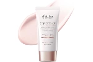 D'ALBA PIEDMONT d'Alba Italian White Trufe Waterfull Tone-up suncreen SPF 50+ PA++++,Vegan hybrid UV filters tinted suncreen, glow and brightening suncreen, Korean skincare (50ml)