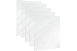 WJUAN 5 Pièces Feuille de Perspex Claire (178x127x2mm), Utilisées pour le Remplacement du Verre de Cadre, les Porte-Cartes de Visite, la Boîte-Cadeau et plus de Bricolage à la main