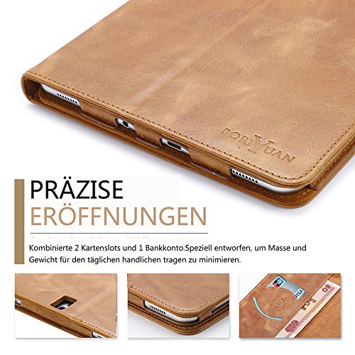 boriyuan Echt Leder Hülle Case Folio Tasche Cover für das Samsung Galaxy Note 10.1 2014 Edition SM-P600 Tablet Braun aus echtem Leder mit Standfunktion, Magnetverschluss, Unterstützt Sleep / Wake Funktion, im Bookstyle inkl. Eingabestift, Displayschutzfolie - 4