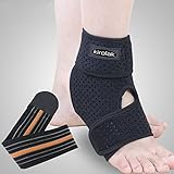 KIROLAK Ankle Support Respirable Tobillo Manga con Ajustable Wraps Ankle Brace Soporte Protector para Corredor de Baloncesto y Alivio del Dolor Esguince - Pie derecho