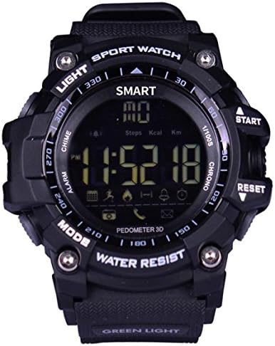 Sports Watch Waterproof IP67, Sports Watch for Men / Women – Bluetooth Watch Android and IOS Smartphone (Black)